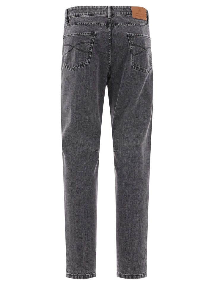 Straight-Leg Jeans Grey