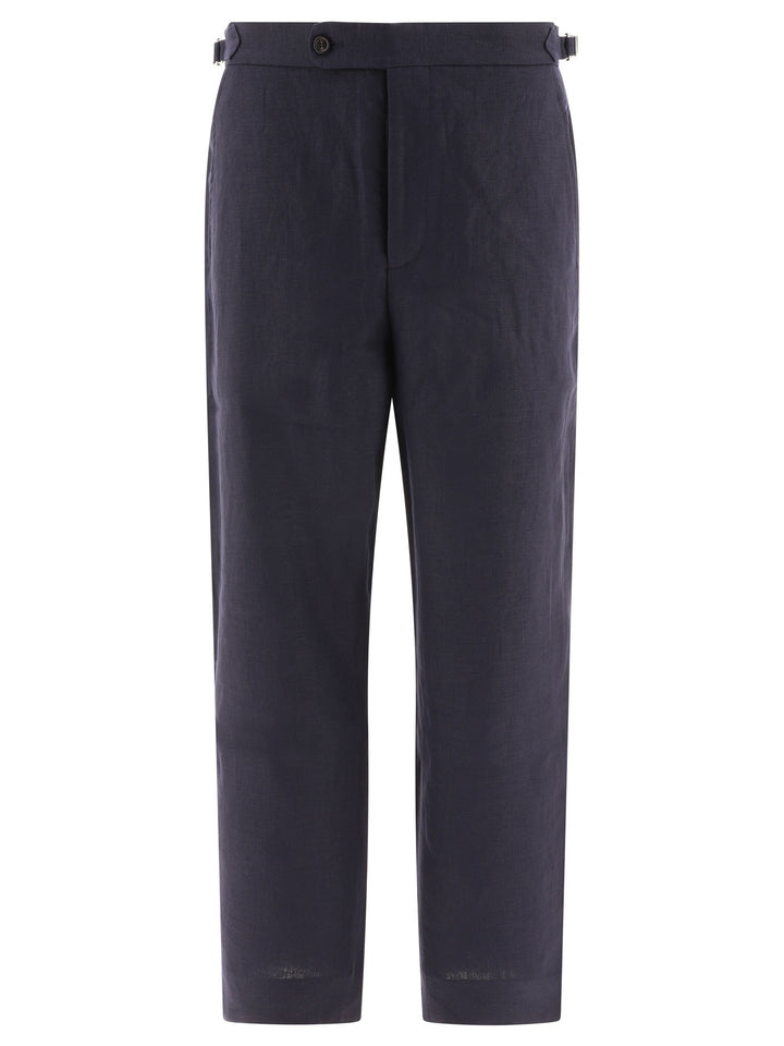 Linen Tailored Trousers Blue