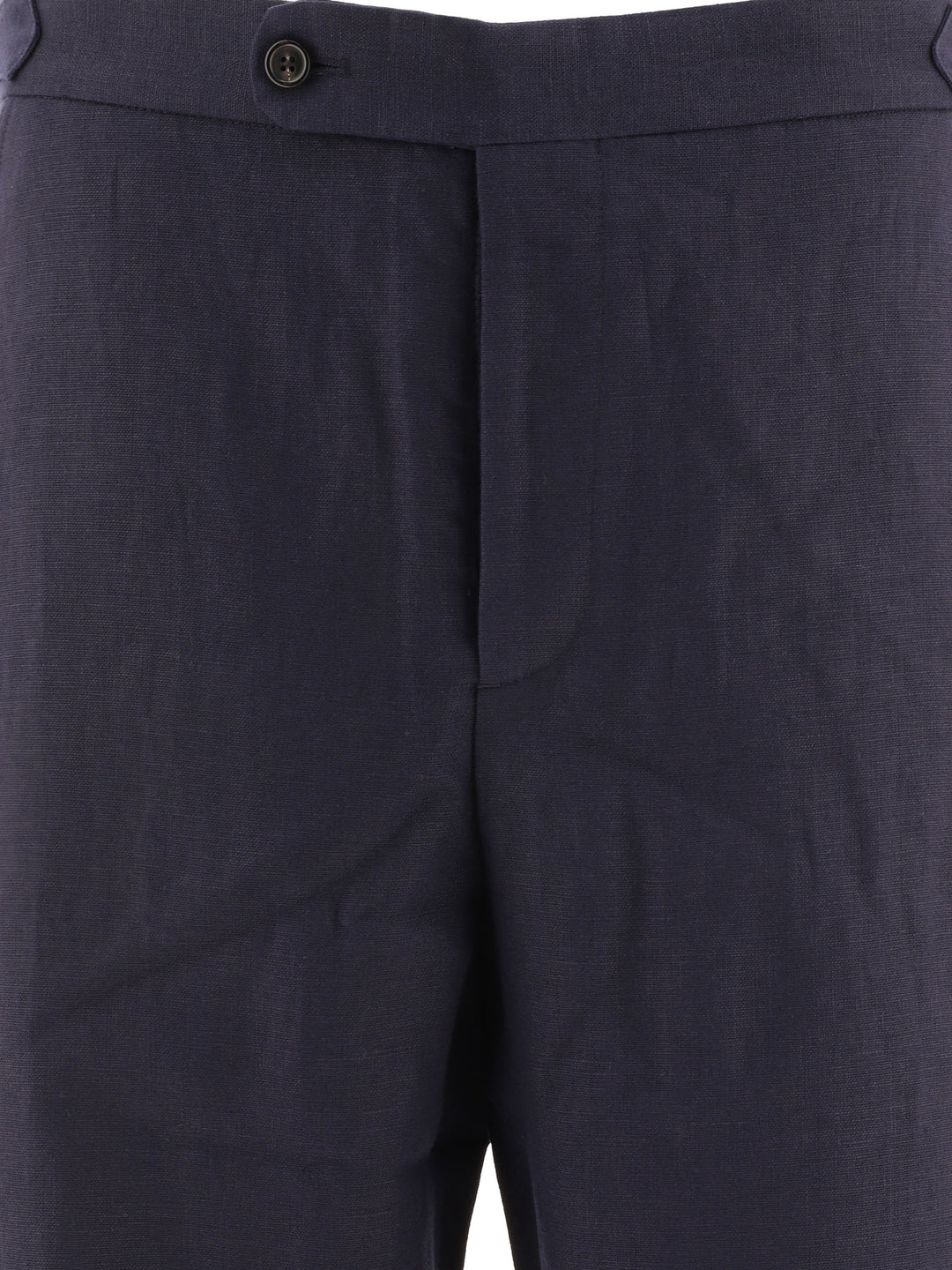 Linen Tailored Trousers Blue