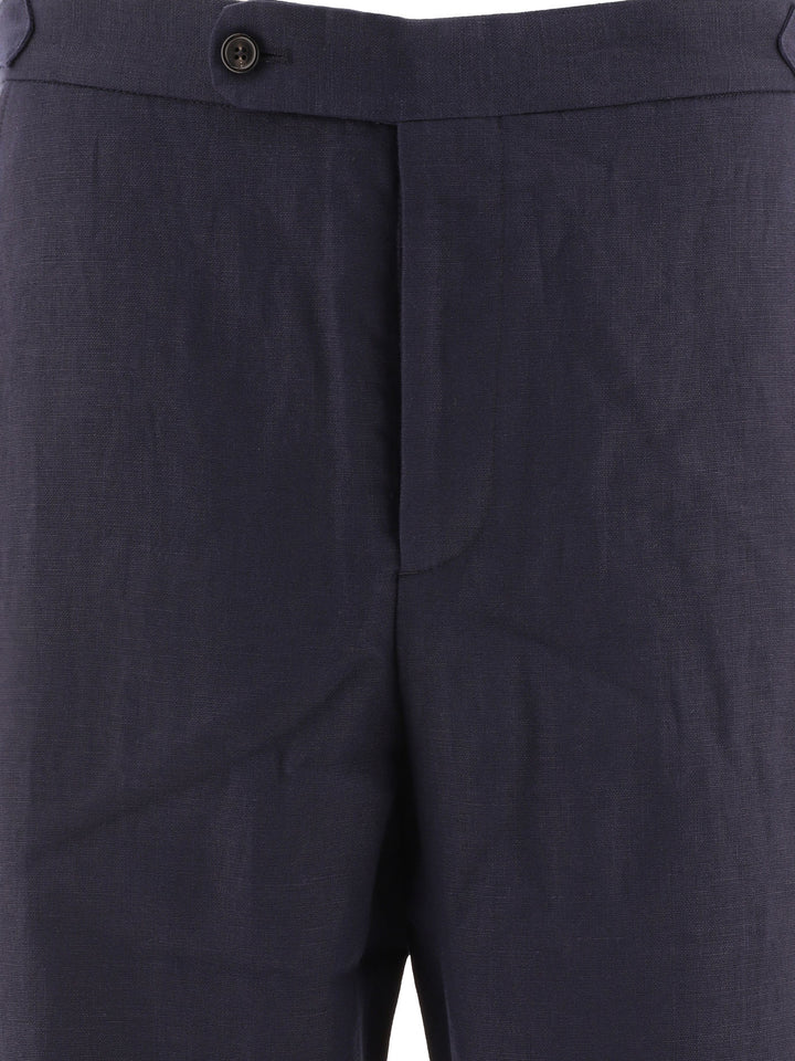 Linen Tailored Trousers Blue