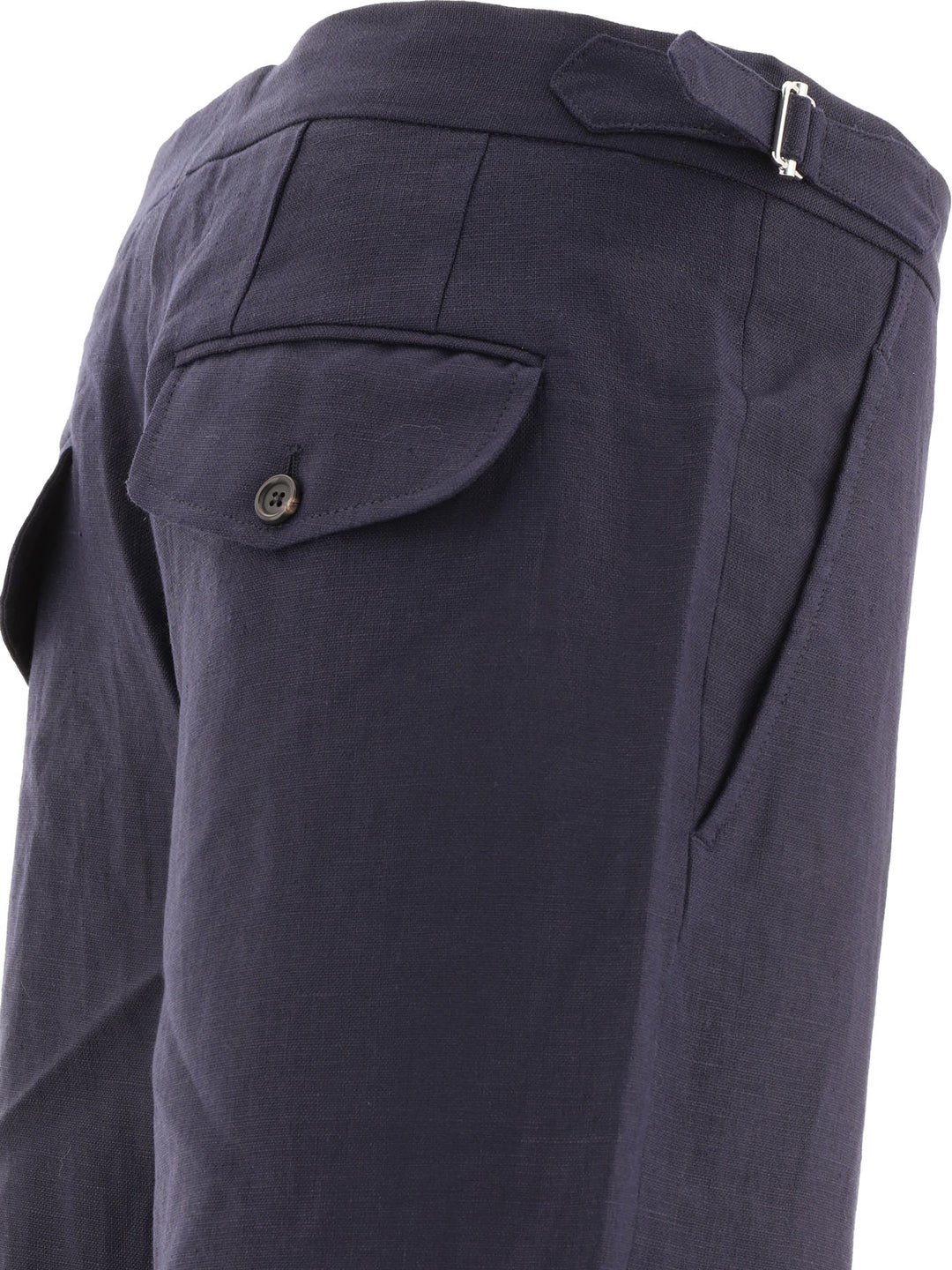 Linen Tailored Trousers Blue