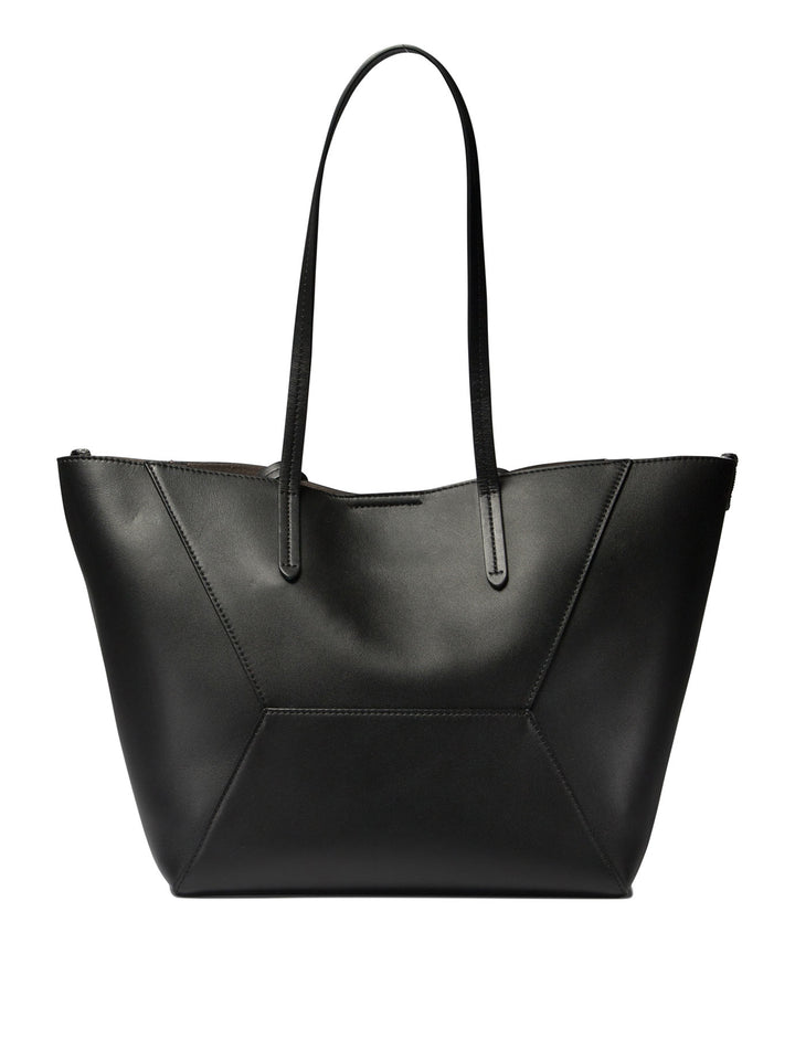 Tote Bag With Monili Shoulder Bags Black