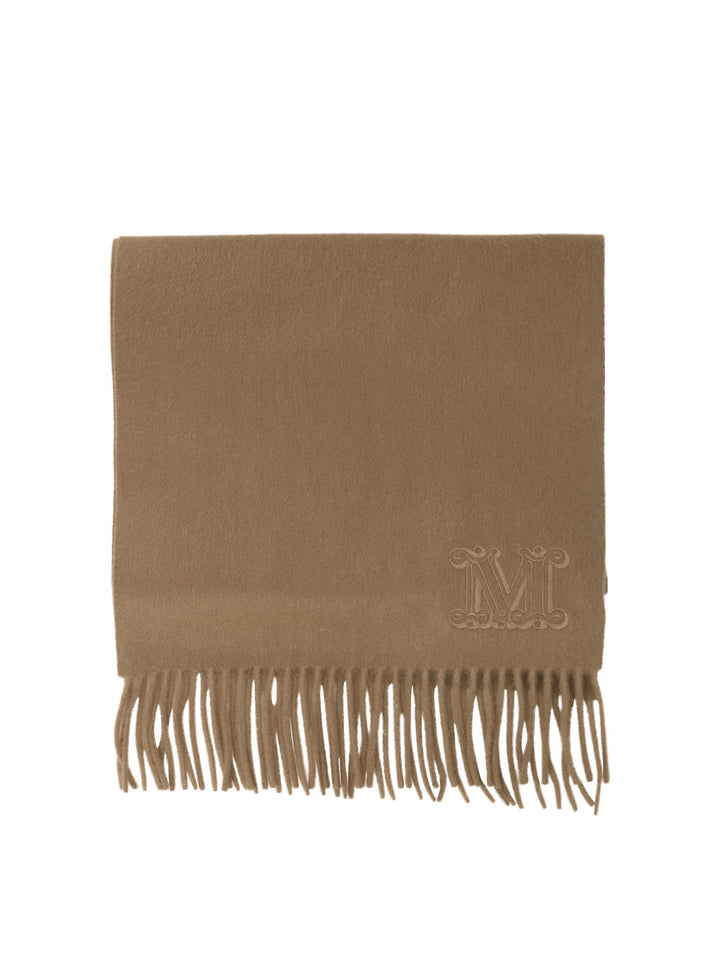 Cashmere Stole With Embroidery Scarves Brown