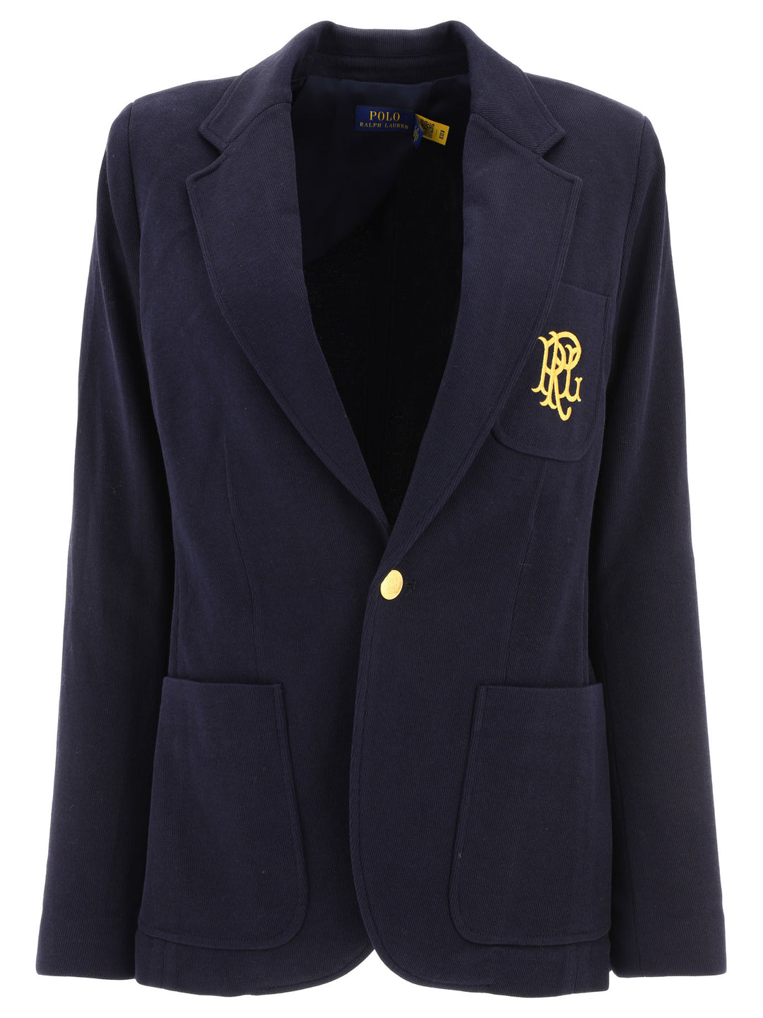 Double-Knit Jacquard Blazer Jackets Blue