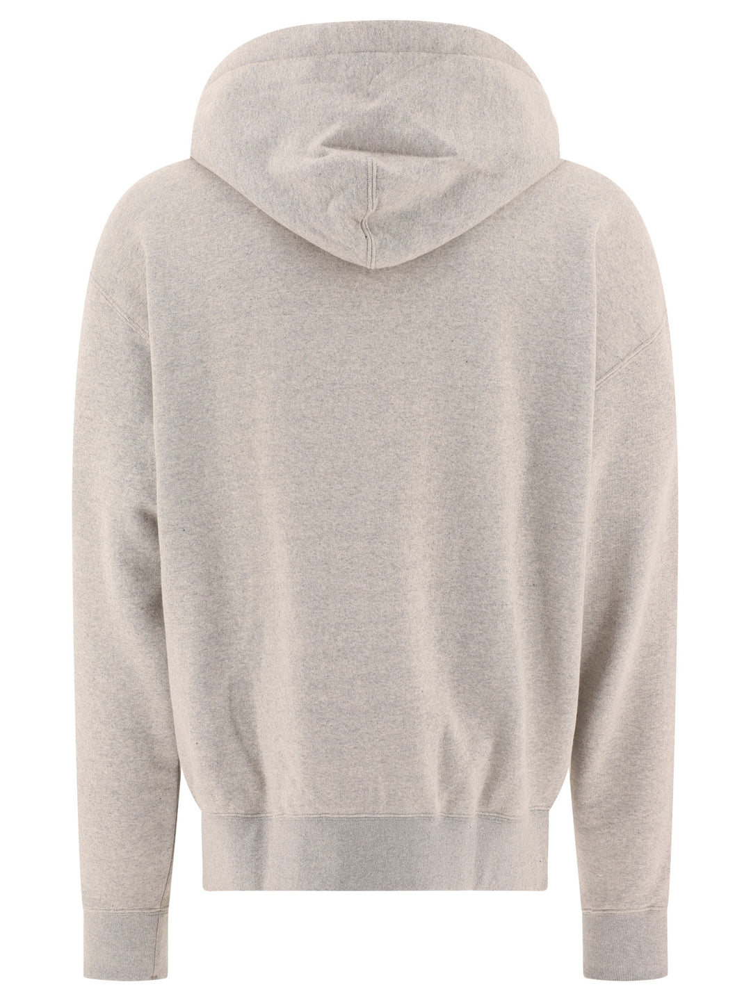 Zippered Hoodie With Logo Patch Sweatshirts Grey