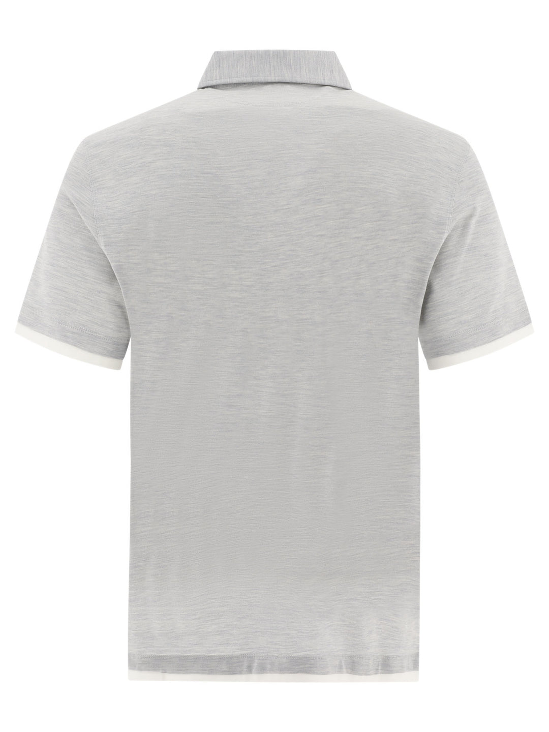 Faux-Layering Polo Shirts Grey