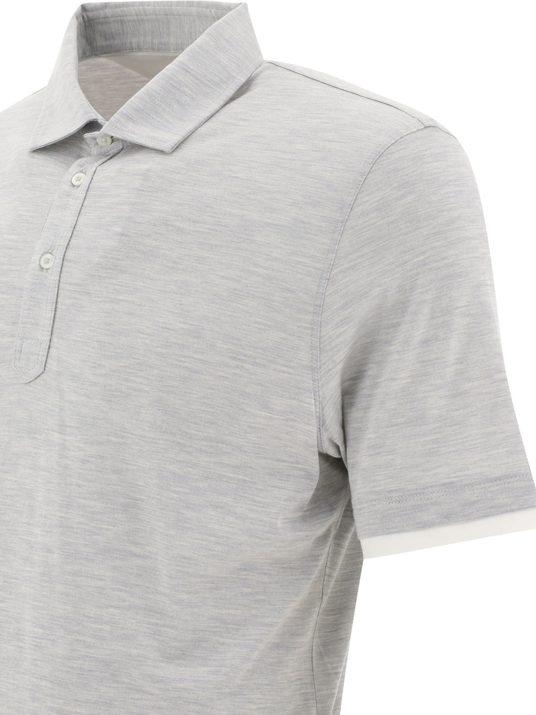 Faux-Layering Polo Shirts Grey