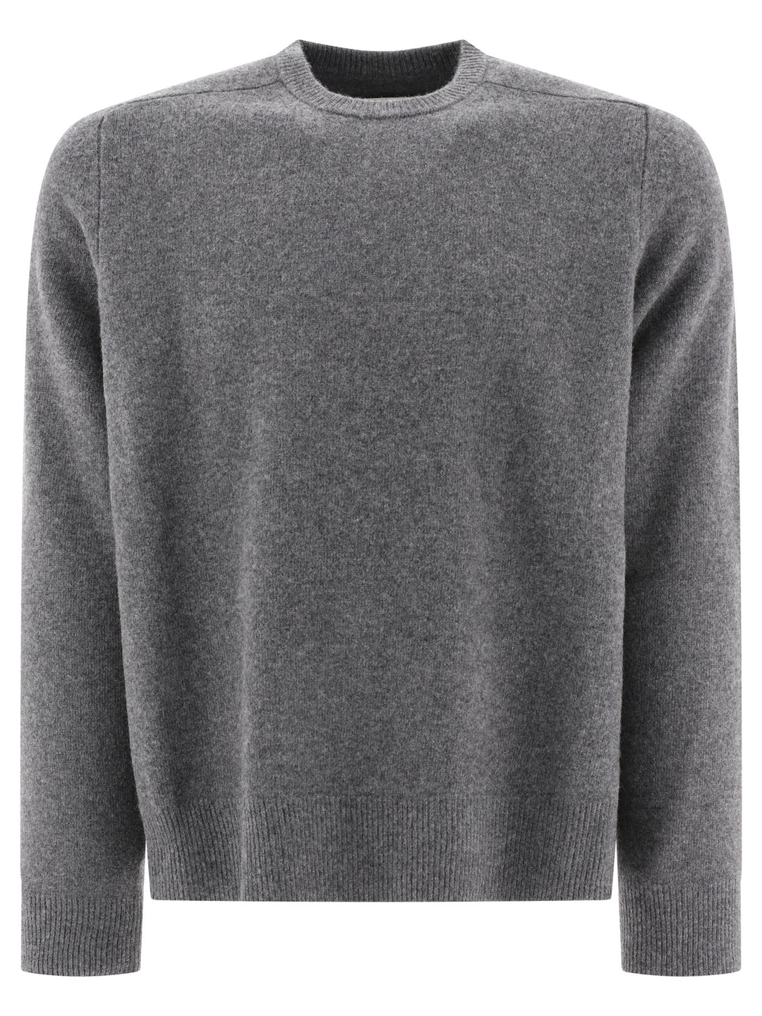 Wool Crewneck Sweater Knitwear Grey