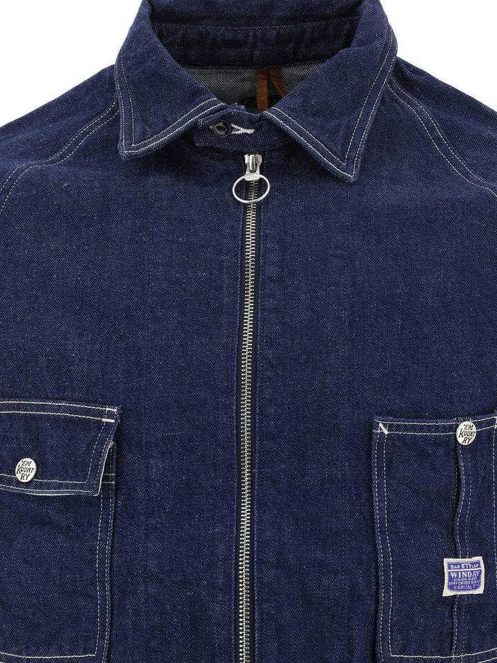 11.5oz Denim Zipper Jackets Blue