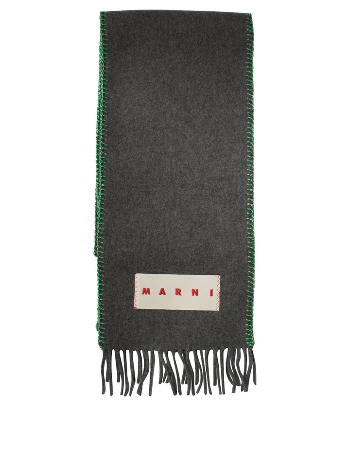 Scarf With Logo Scarves Grey