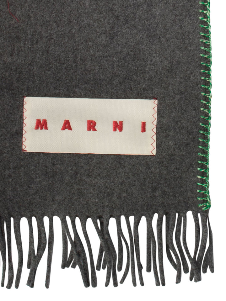 Scarf With Logo Scarves Grey