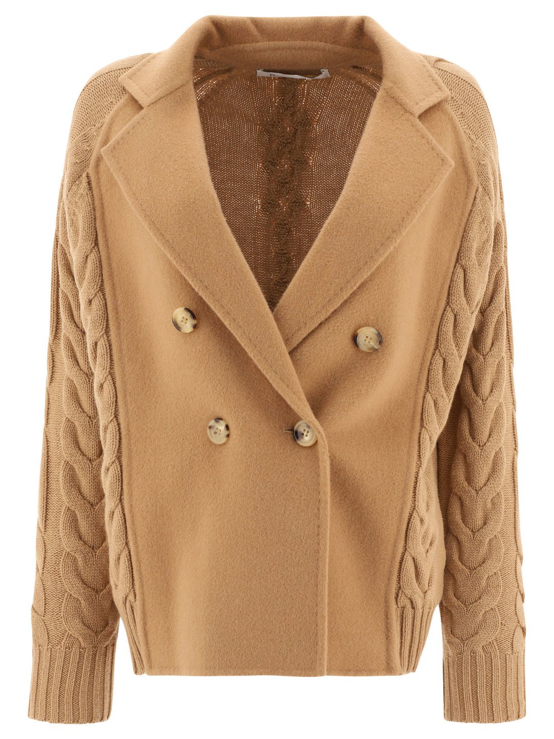 Wool And Cashmere Caban Coats Beige