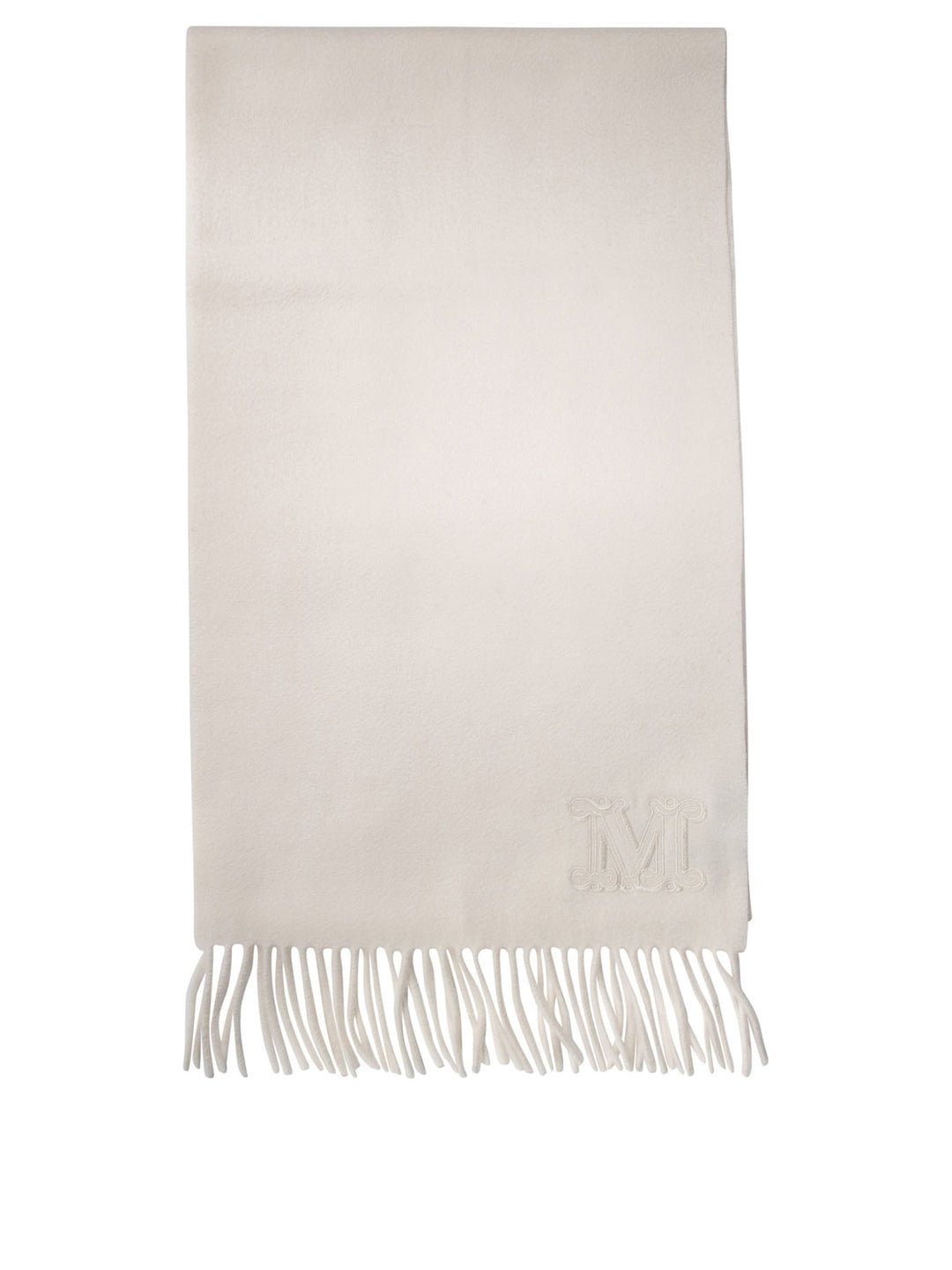 Cashmere Stole With Embroidery Scarves White