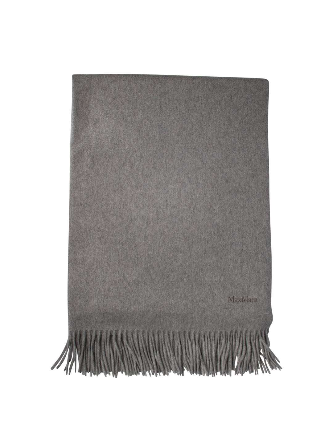 Cashmere Stole With Embroidery Scarves Grey