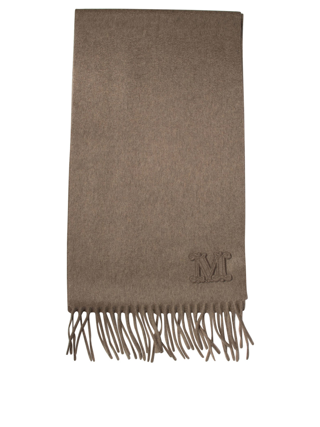 Cashmere Stole With Embroidery Scarves Brown