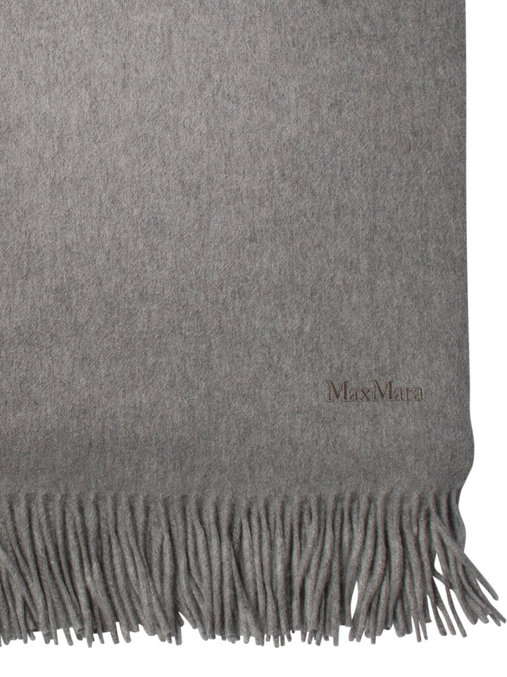 Cashmere Stole With Embroidery Scarves Grey