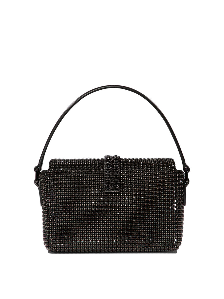 Shoulder Bag With Rhinestones Shoulder Bags Black