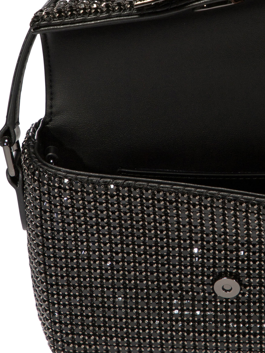 Shoulder Bag With Rhinestones Shoulder Bags Black