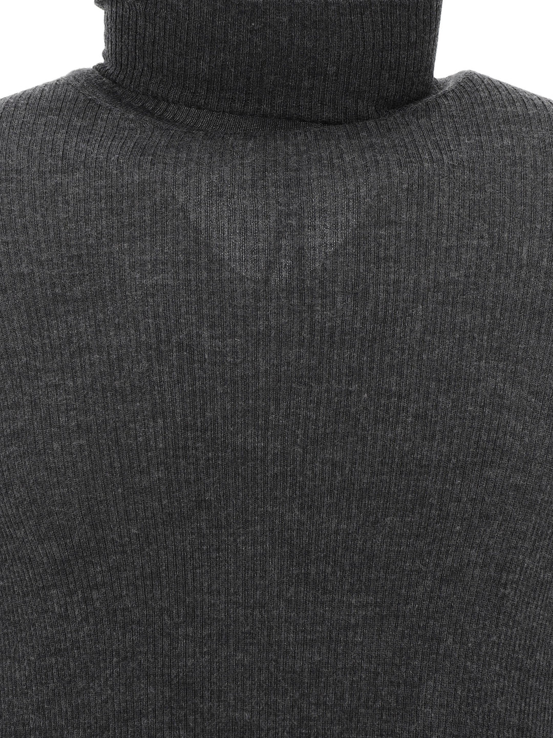 Ribbed Turtleneck Sweater Knitwear Grey