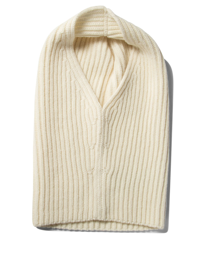 Ribbed Balaclava Hats White