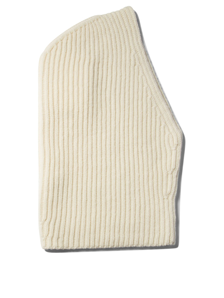 Ribbed Balaclava Hats White