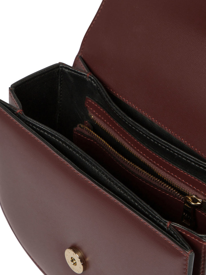 Buckle Saddle Shoulder Bags Bordeaux