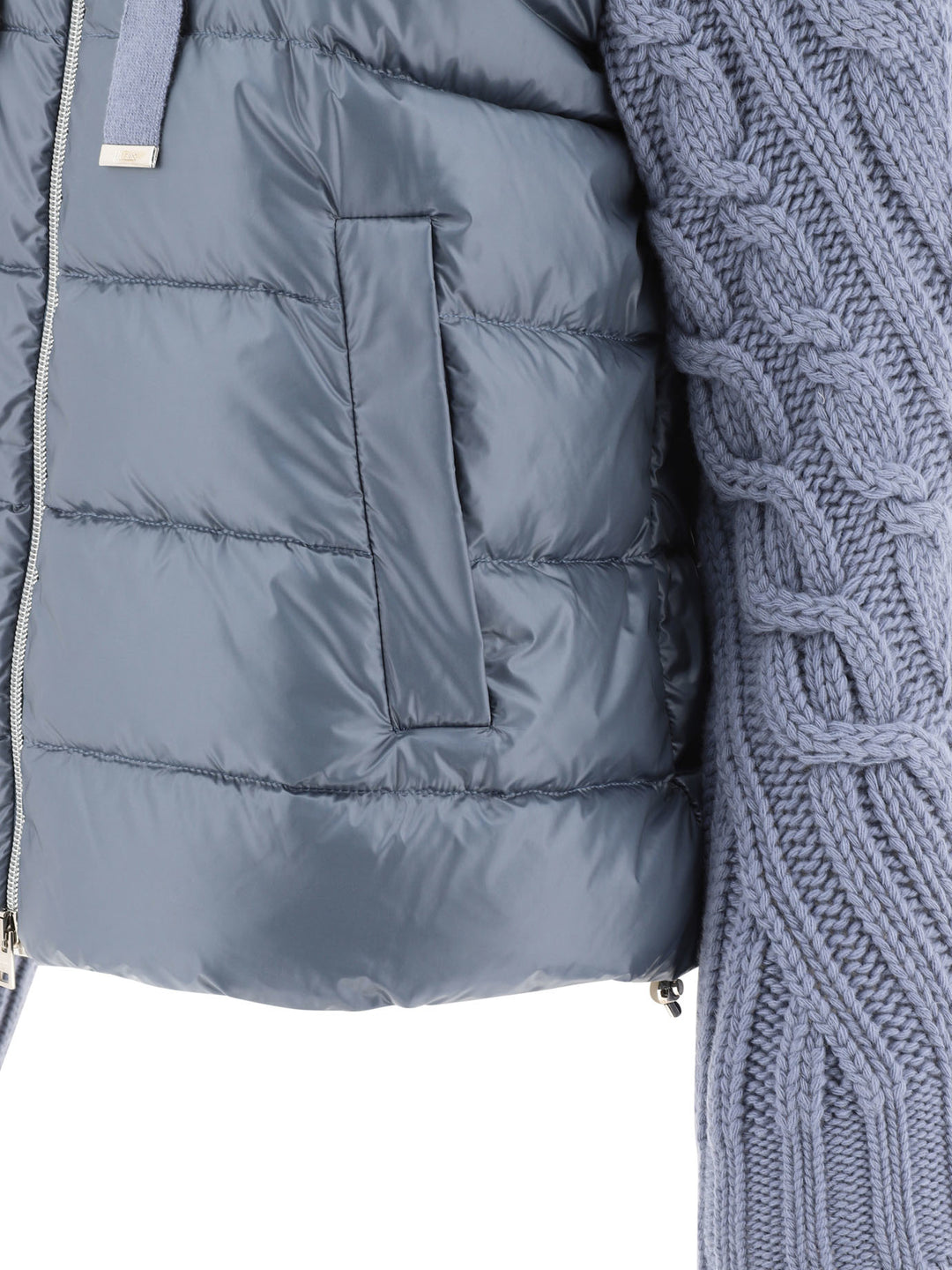 Down Jacket In Nylon Ultralight And Infinity Braid Jackets Light Blue