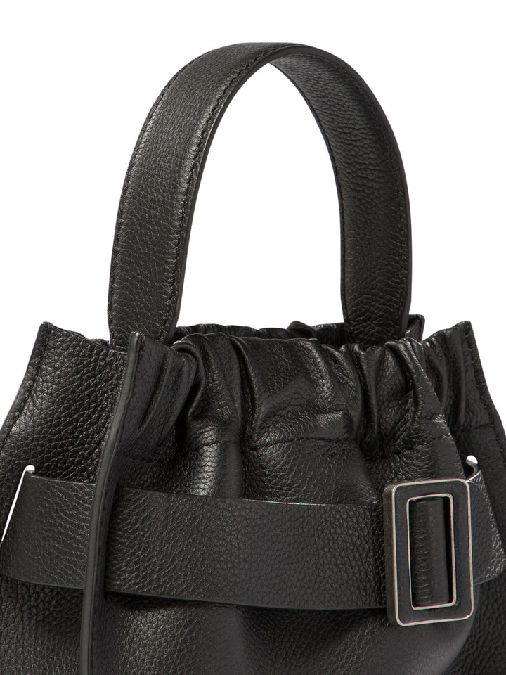 Square Scrunchy Shoulder Bags Black