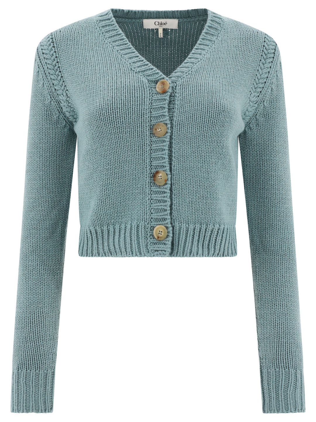 Woven Cardigan Knitwear Blue