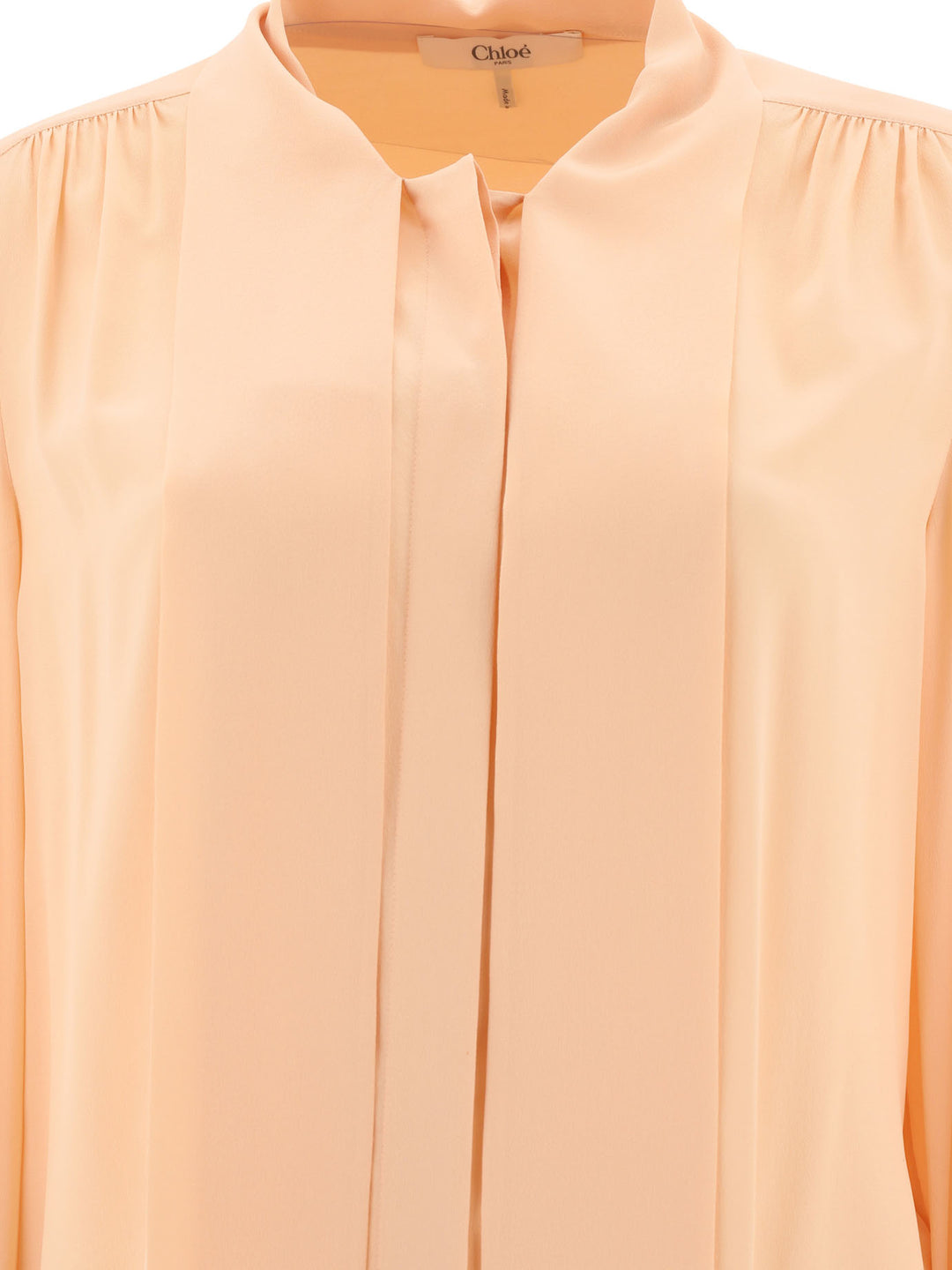 Blouse With Bow Tops Pink