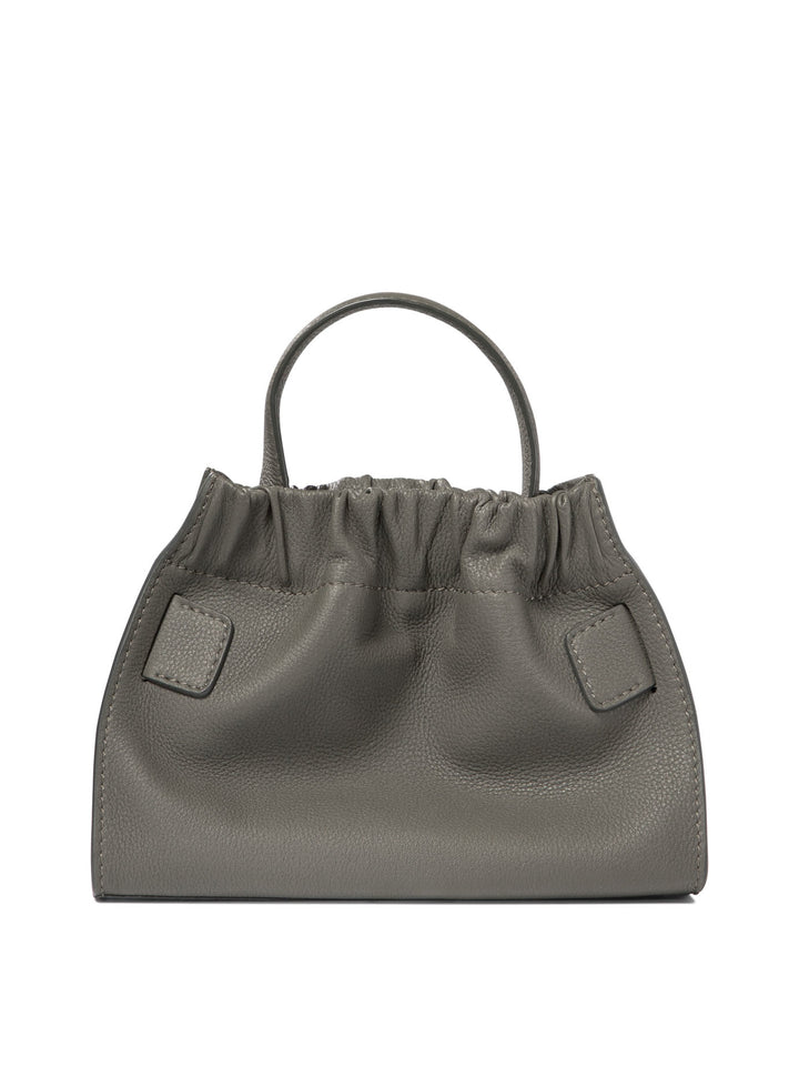 Square Scrunchy Shoulder Bags Grey