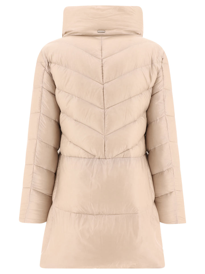 Chevron Coats Beige