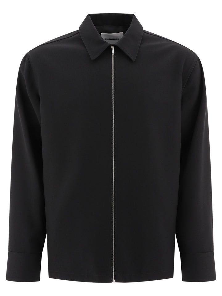 Shirt In Polyester Gabardine Shirts Black