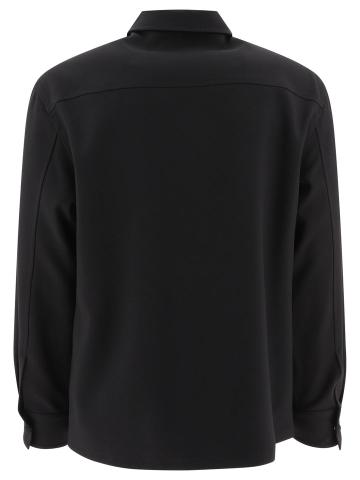 Shirt In Polyester Gabardine Shirts Black