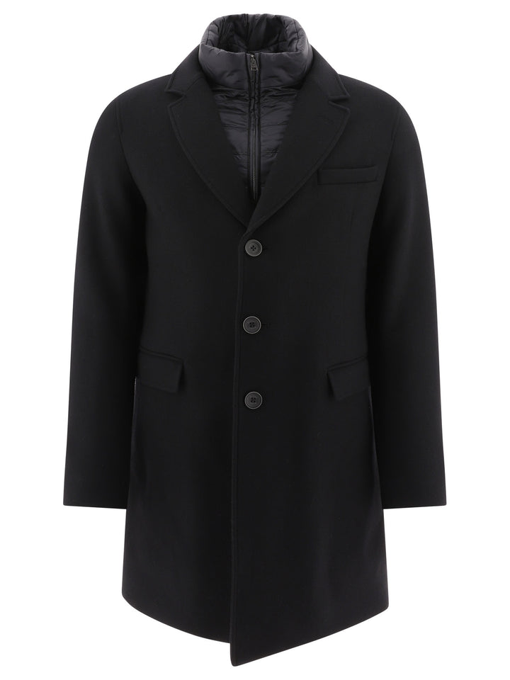 Coat With Quilted Insert Coats Black