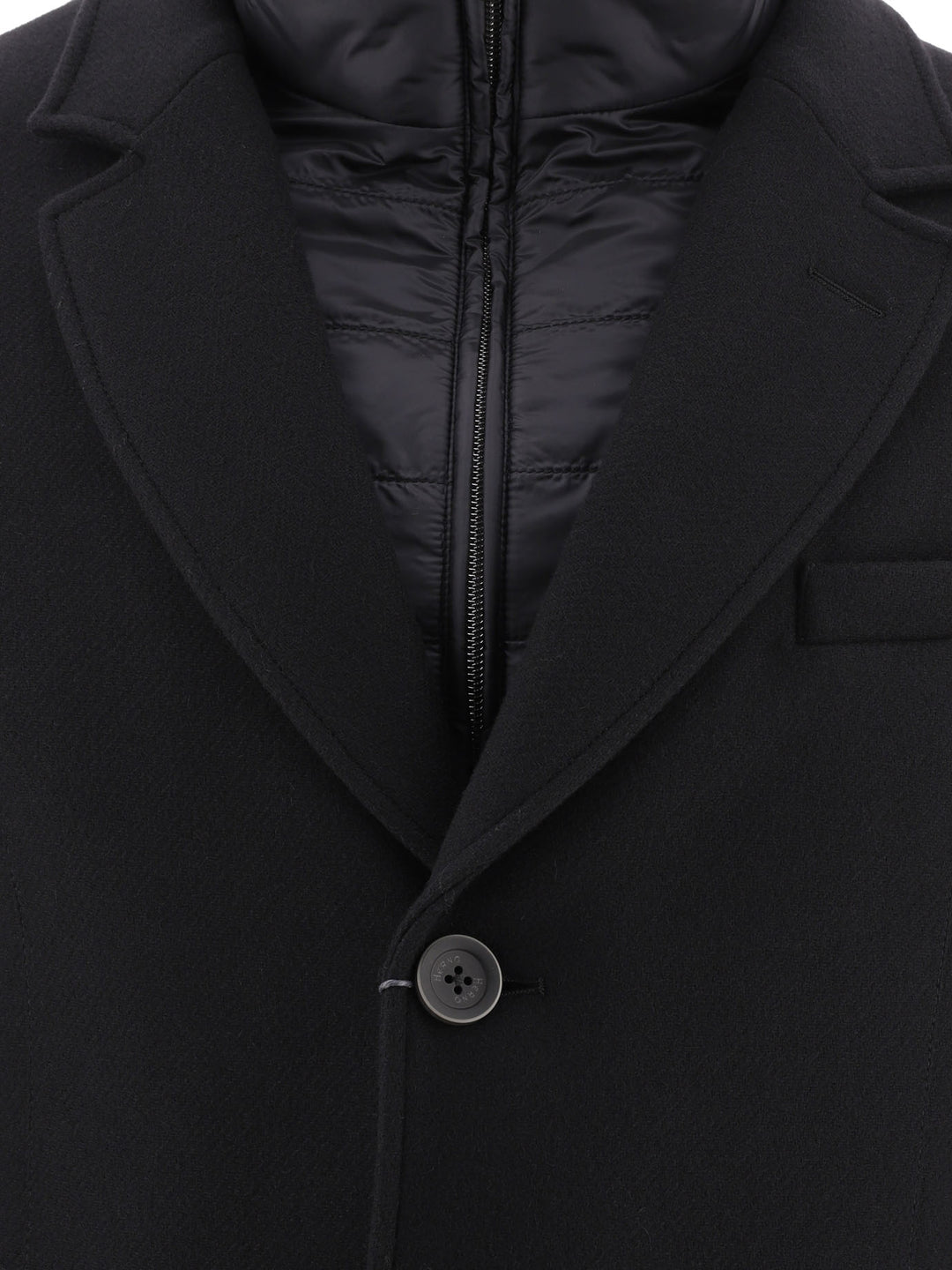 Coat With Quilted Insert Coats Black