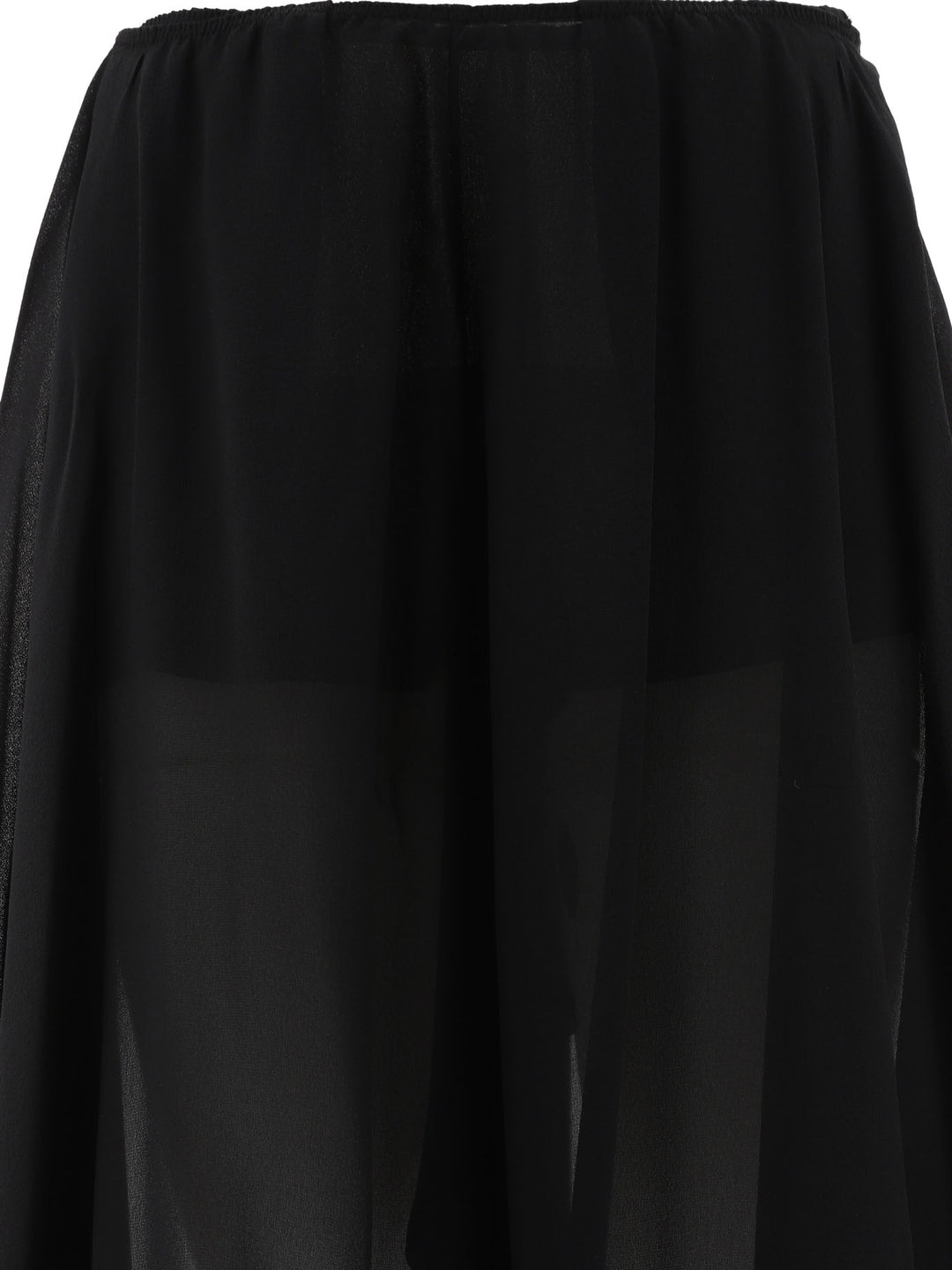 Fluid Volant S In Silk Georgette Short Black