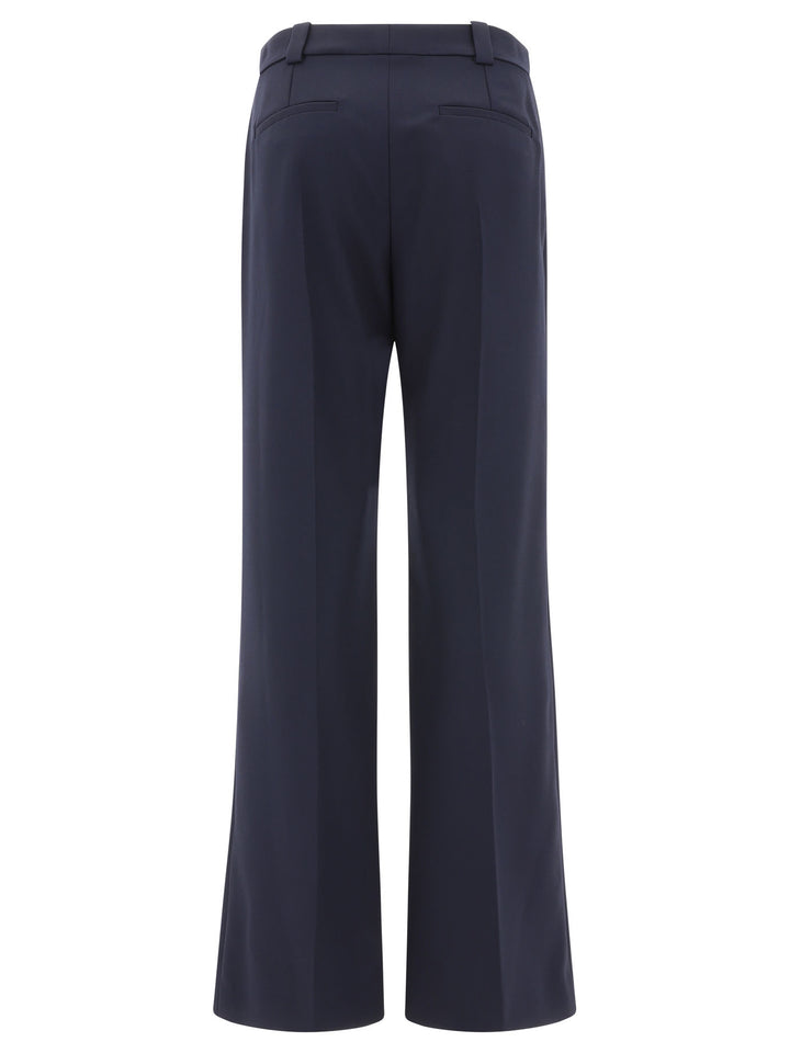 Tailored  In Wool Grain De Poudre Trousers Blue