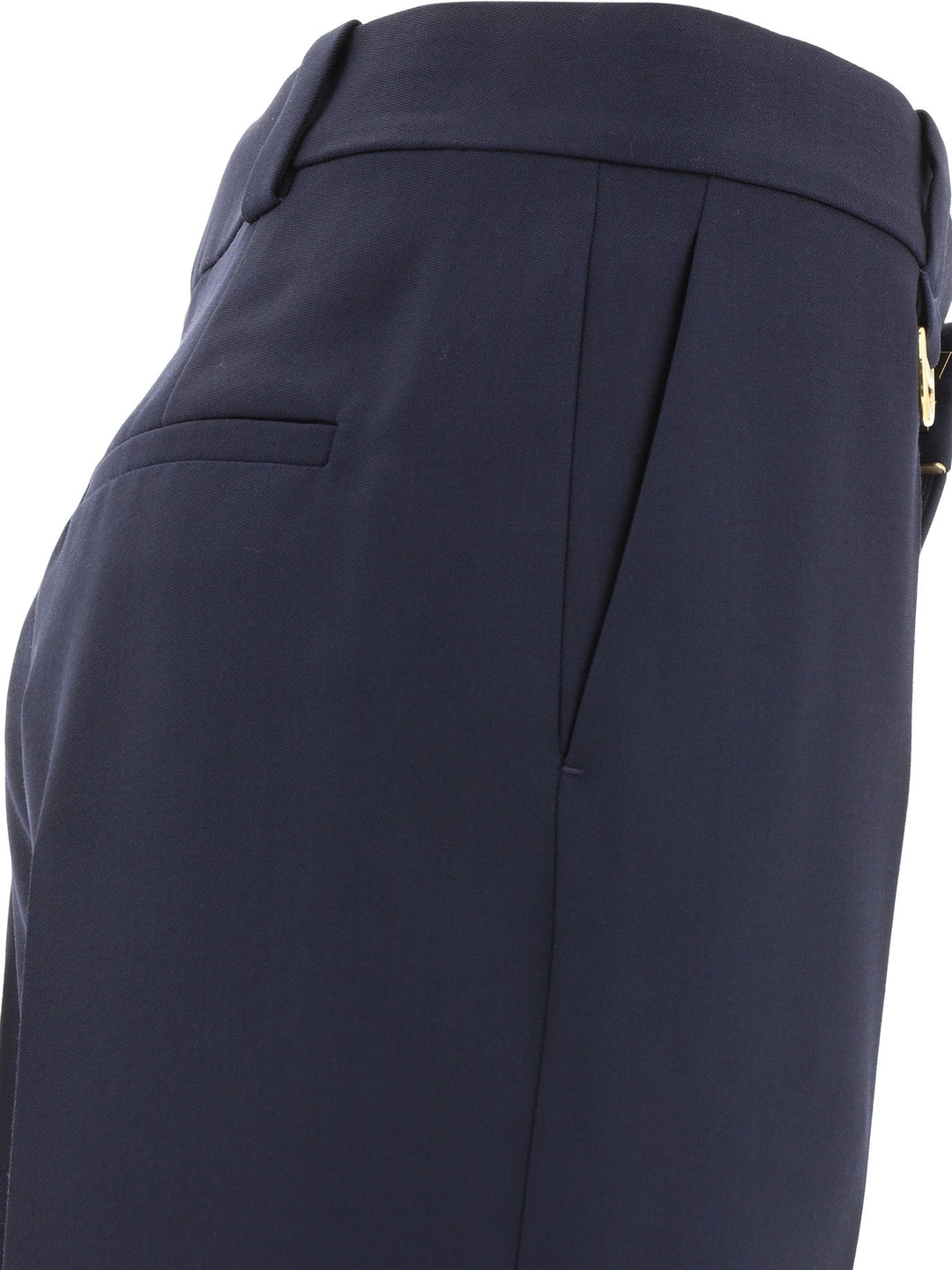 Tailored  In Wool Grain De Poudre Trousers Blue