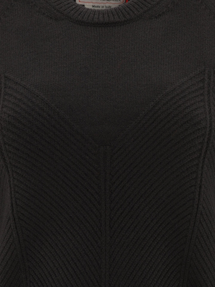 Chevron Corset Knitwear Black