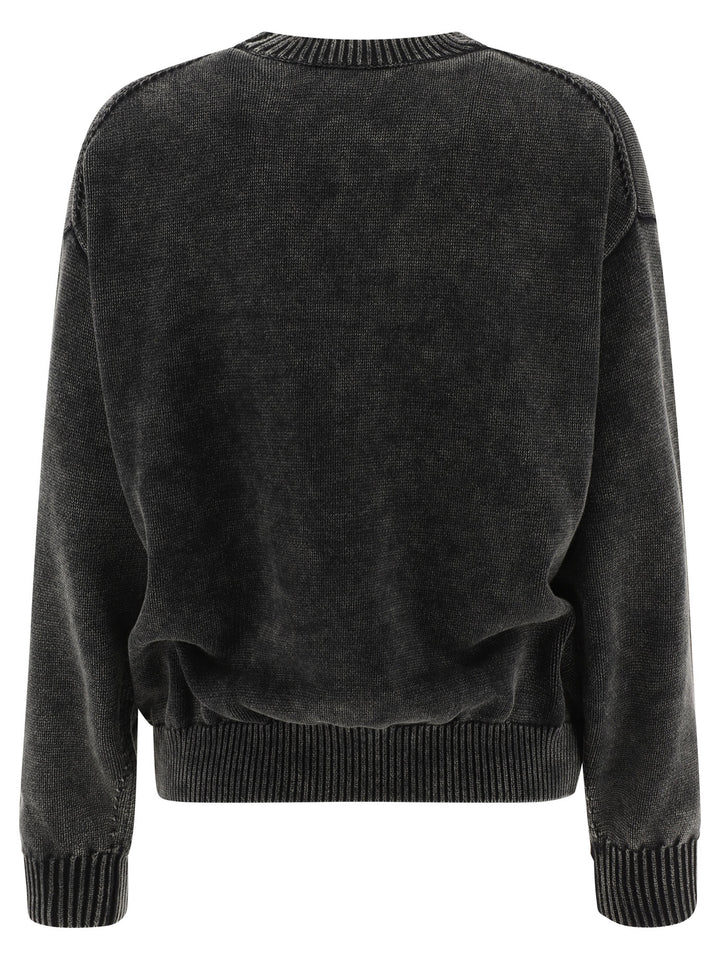 Sweater With Oversized Logo Knitwear Black