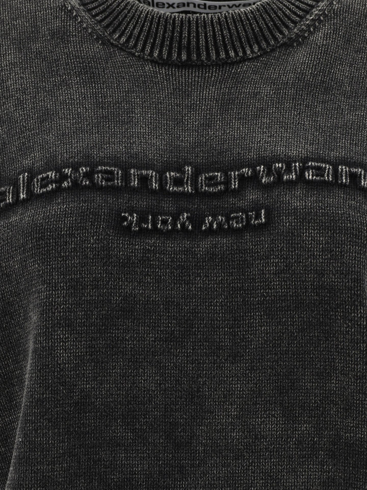 Sweater With Oversized Logo Knitwear Black