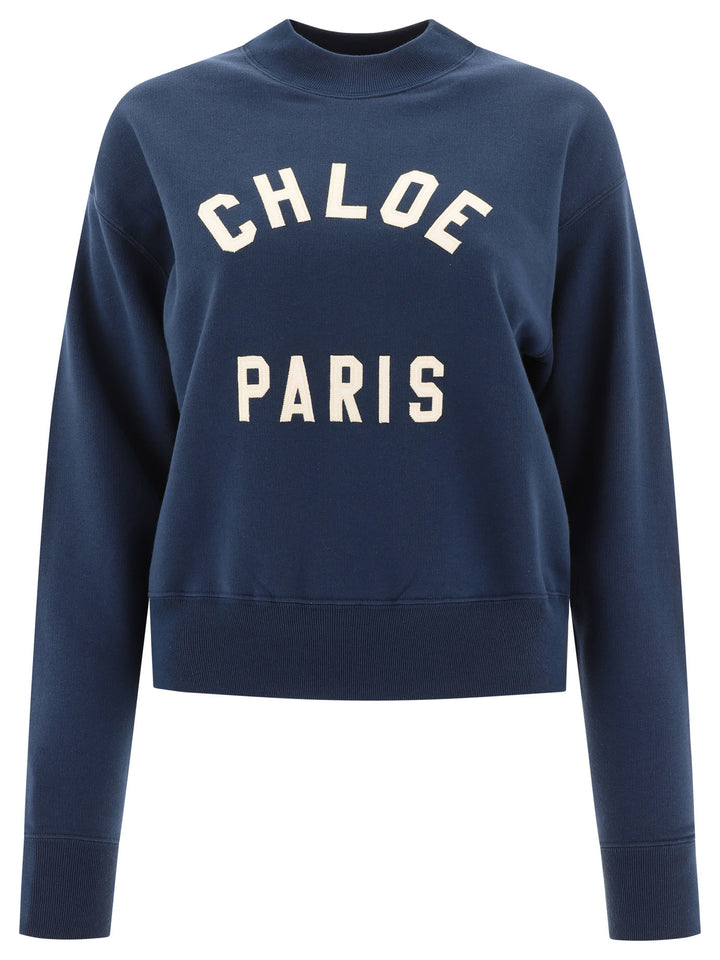 Sweatshirt With Logo Sweatshirts Blue