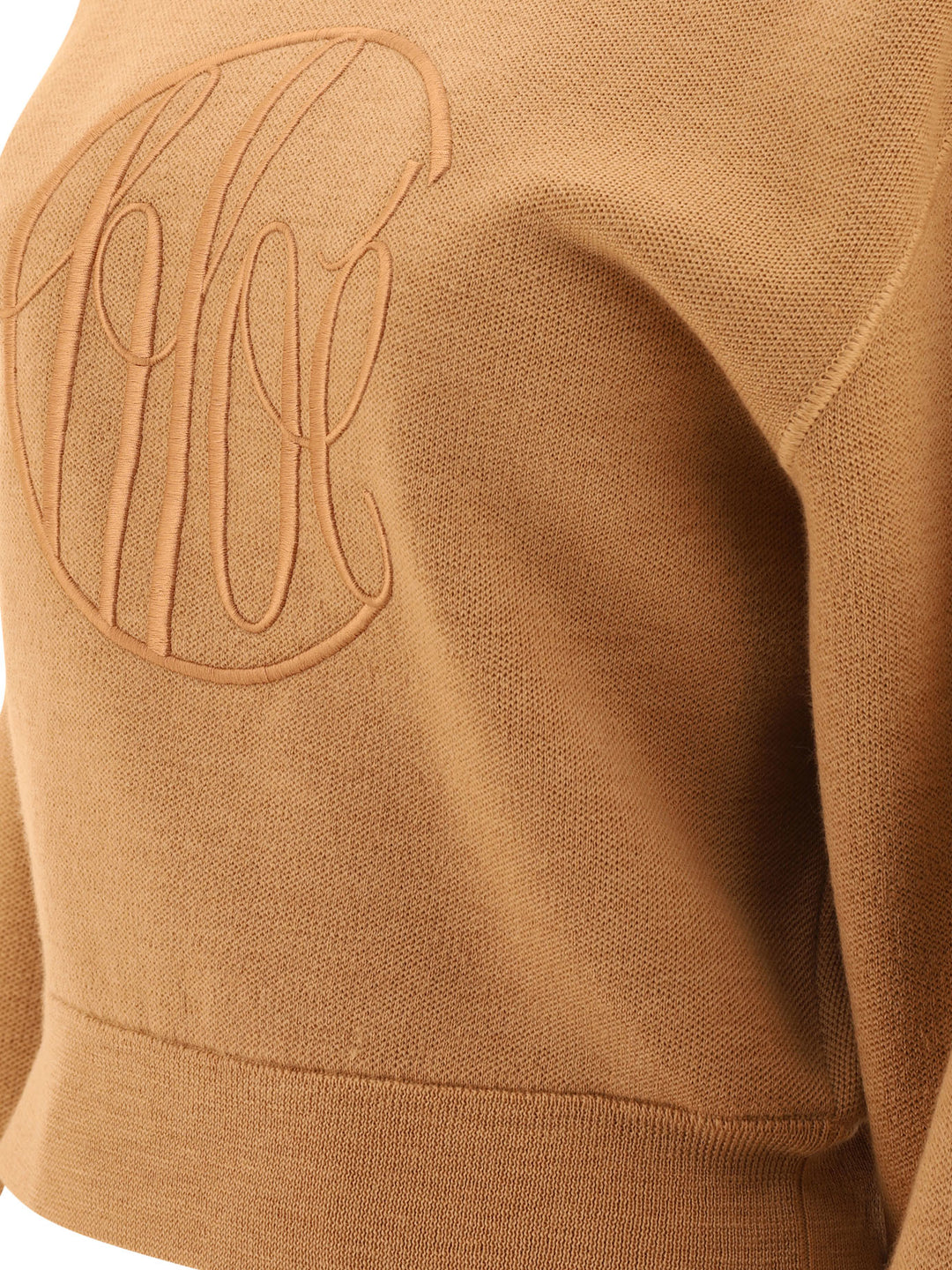 Logo Sweater Knitwear Beige