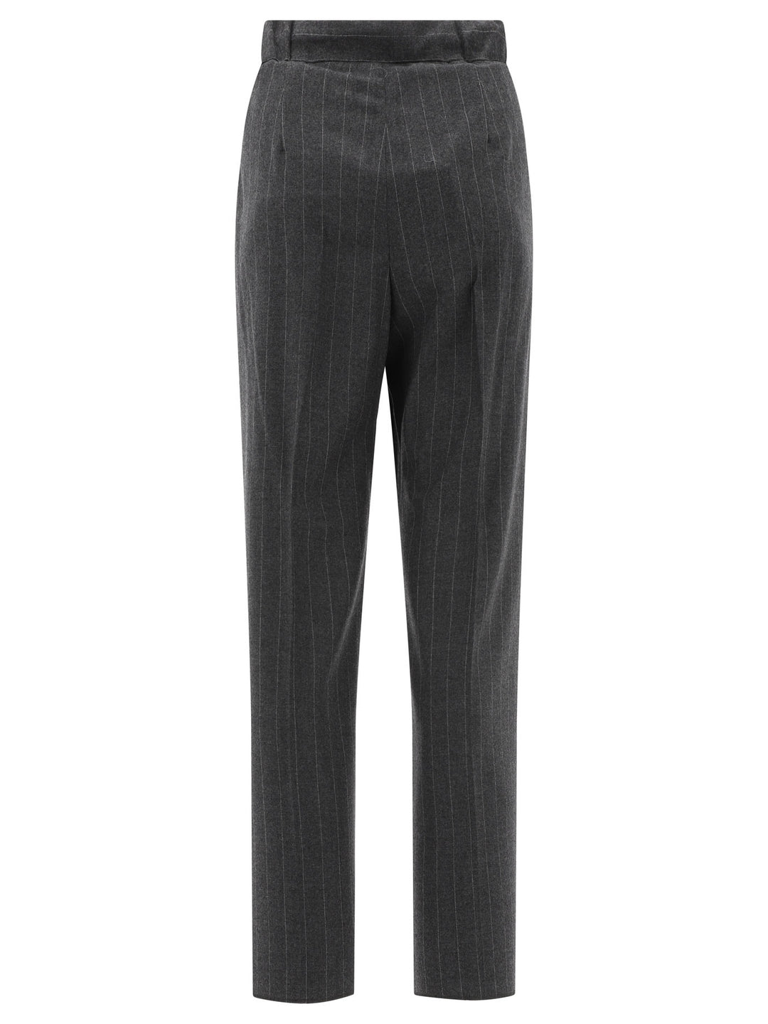 Cashmere Pinstriped Trousers Grey