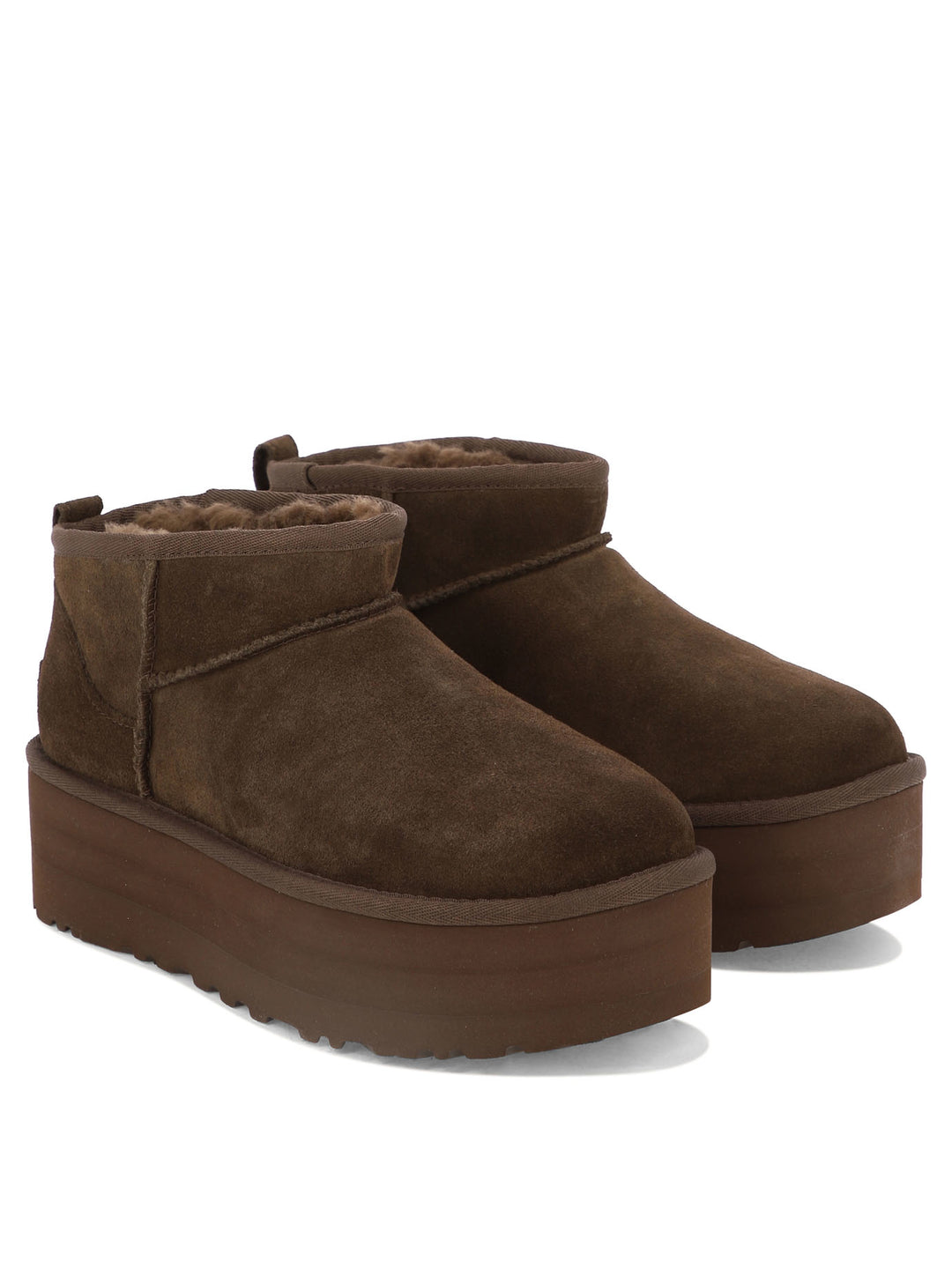 Classic Ultra Mini Platform Ankle Boots Brown