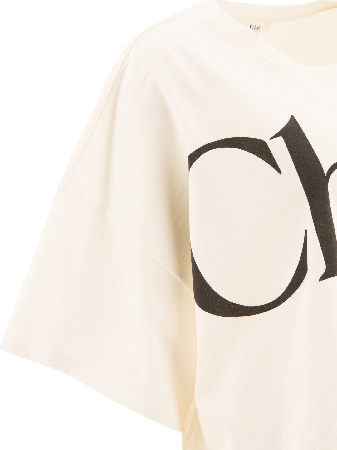 Cropped Boxy Logo T-Shirt T-Shirts White