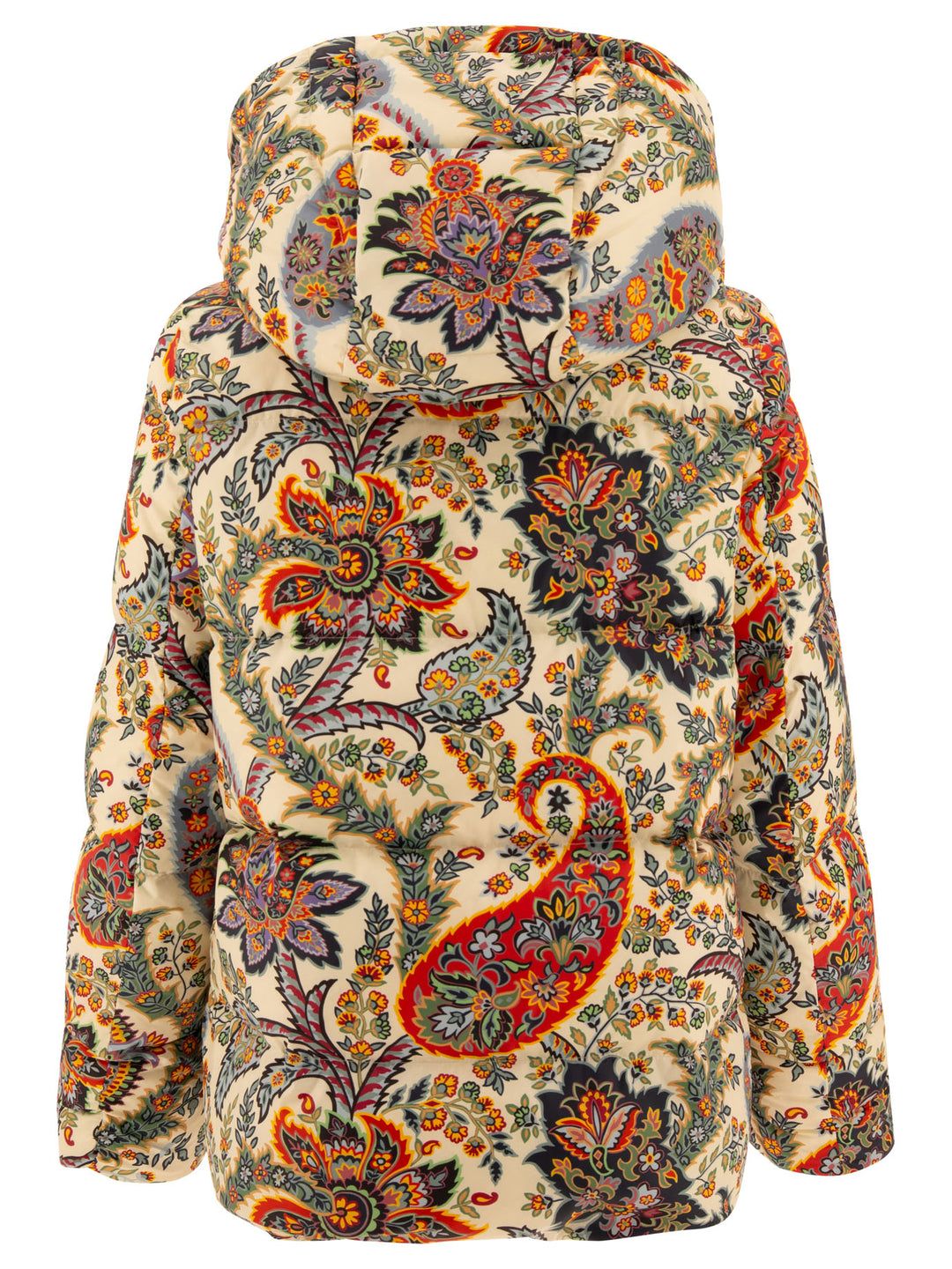 Paisley-Print Down Jacket Jackets Beige