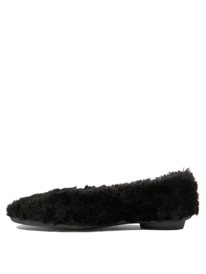 Noella Fur Ballerinas Black