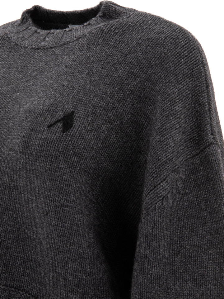 Asymmetric Sweater Knitwear Grey